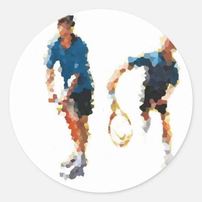 Tennis Runder Aufkleber (Vorderseite)