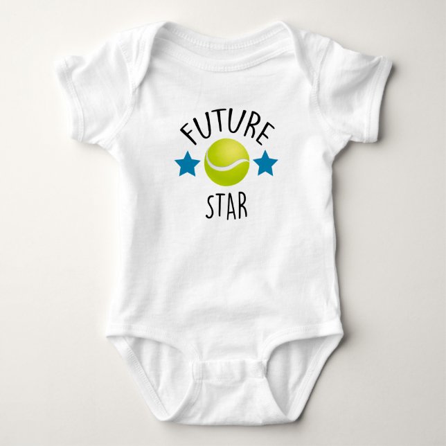 Tennis Säugling Bodysuit, Tennisgeschenk Baby Strampler (Vorderseite)