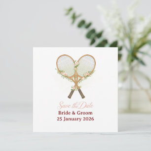 Tennis Save the Date Einladung zur Hochzeit