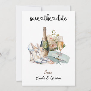 Tennis Save the Date Einladung zur Hochzeitsfeier