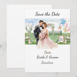 Tennis Save the Date foe Tennis Players Hochzeit Einladung