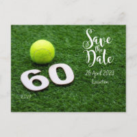 Tennis Save the Date für Party Einladung