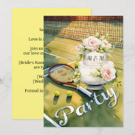 Tennis Save the Date für Tennisspielerhochzeit Einladung