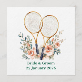 Tennis Save the date Invitation  for Wedding 