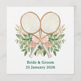 Tennis Save the date Invitation  for Wedding 