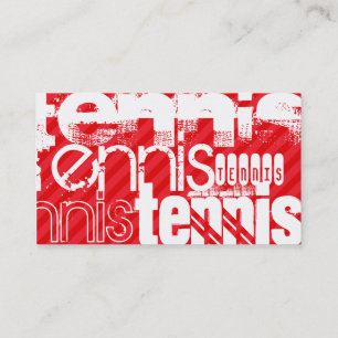 Tennis; Scarlet Rote Streifen Visitenkarte