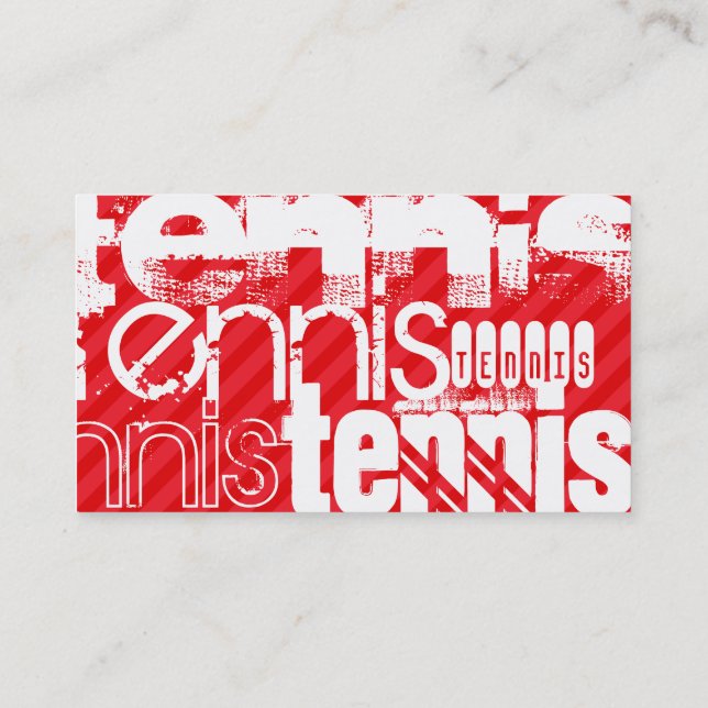 Tennis; Scarlet Rote Streifen Visitenkarte (Rückseite)