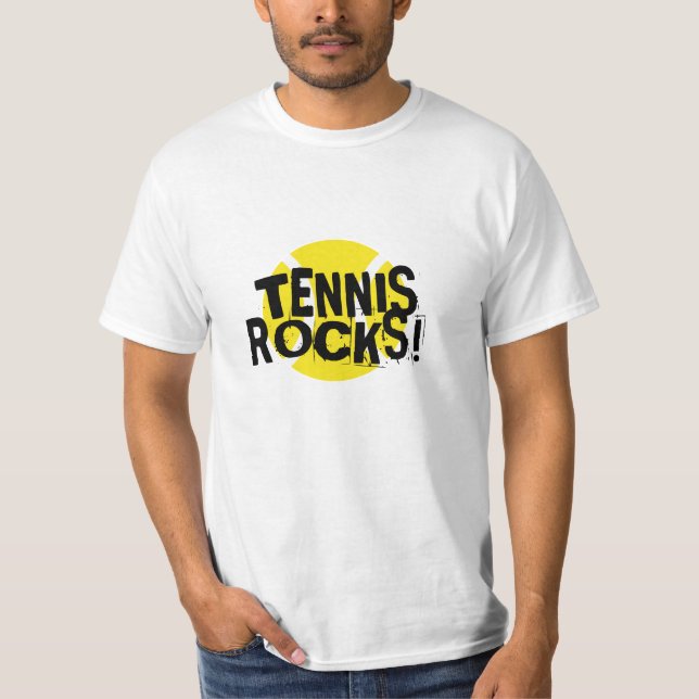 Tennis schaukelt T - Shirt für Mannfrauen und (Vorderseite)
