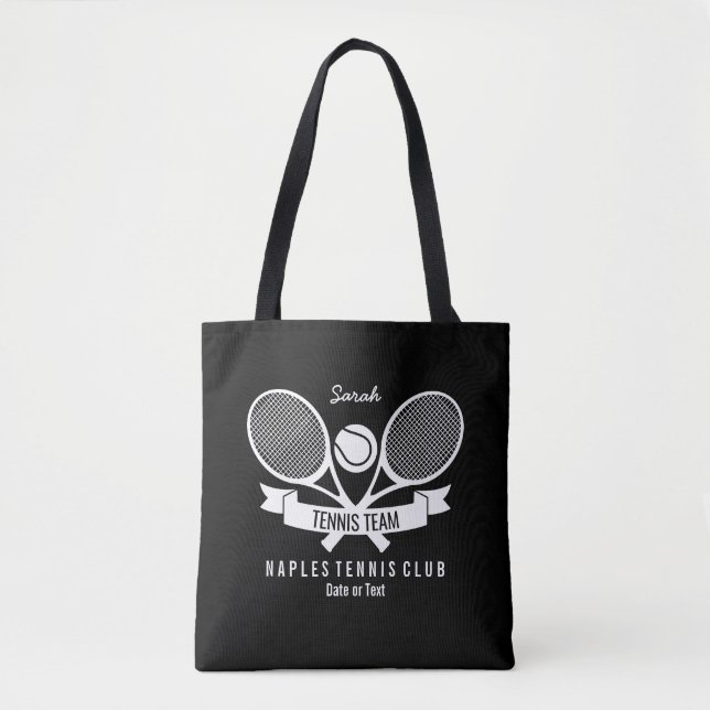 Tennis-Schläger-Ball-personalisiertes Tasche (Vorderseite)