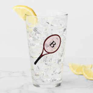 Tennis-Schläger-Design-Bier-Pint-Soda-Tumbler-Glas Glas