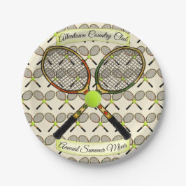 Tennis-Schläger-PapierTeller Pappteller