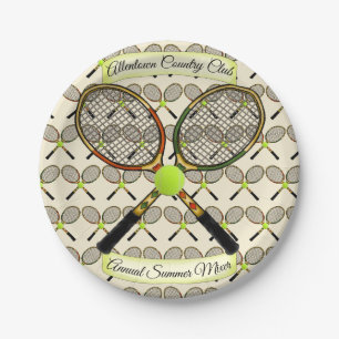 Tennis-Schläger-PapierTeller Pappteller