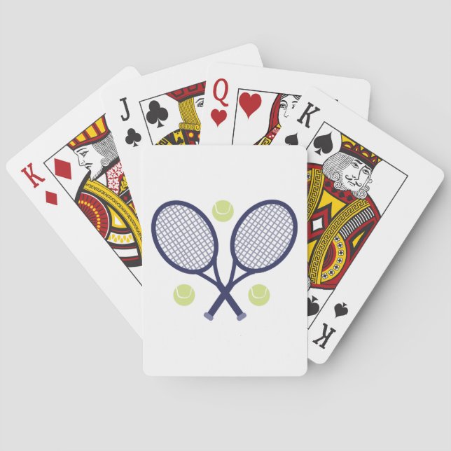 Tennis-Schläger Spielkarten (Rückseite)