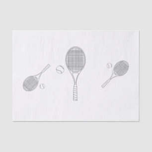 Tennis-Schläger und Ball-Seidenpapier Seidenpapier