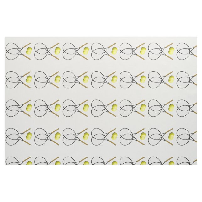 Tennis-Schläger und Bälle Stoff (Fat Quarter (45,7 x 55,9 cm))