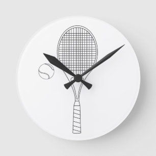 Tennis-Schläger-Wanduhr Runde Wanduhr