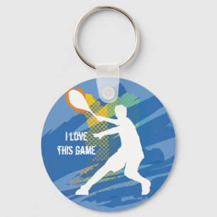 Tennis-Schlüsselanhänger: Liebe I dieses Spiel Schlüsselanhänger