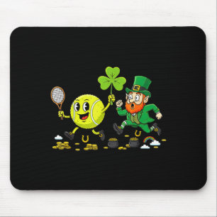 Tennis Shamrock Klee St. Patrick's Day Damen Herre Mousepad