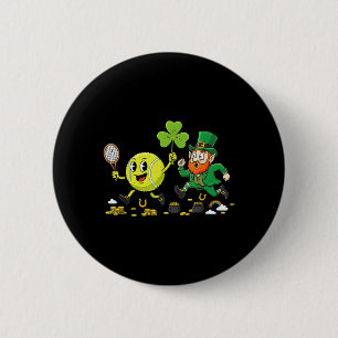 Tennis Shamrock Klee St Patricks Day Damen Herren Button