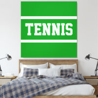 TENNIS Spaß Athletisch Helles Grün Weiße Streifen