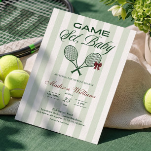 Tennis "SPIEL, SATZ, BABY" BABY Shower Einladung