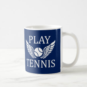 Tennis spielen kaffeetasse