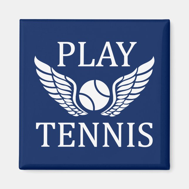 Tennis spielen magnet (Vorne)