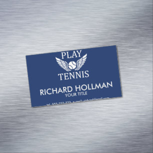 Tennis spielen magnetische visitenkarte