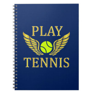 Tennis spielen notizblock