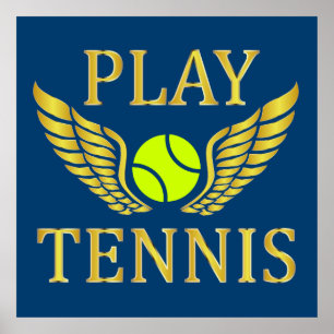 Tennis spielen poster
