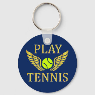 Tennis spielen schlüsselanhänger
