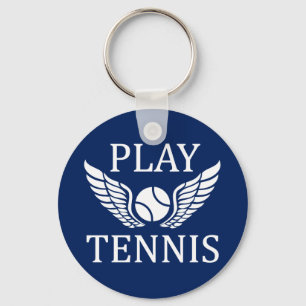 Tennis spielen schlüsselanhänger