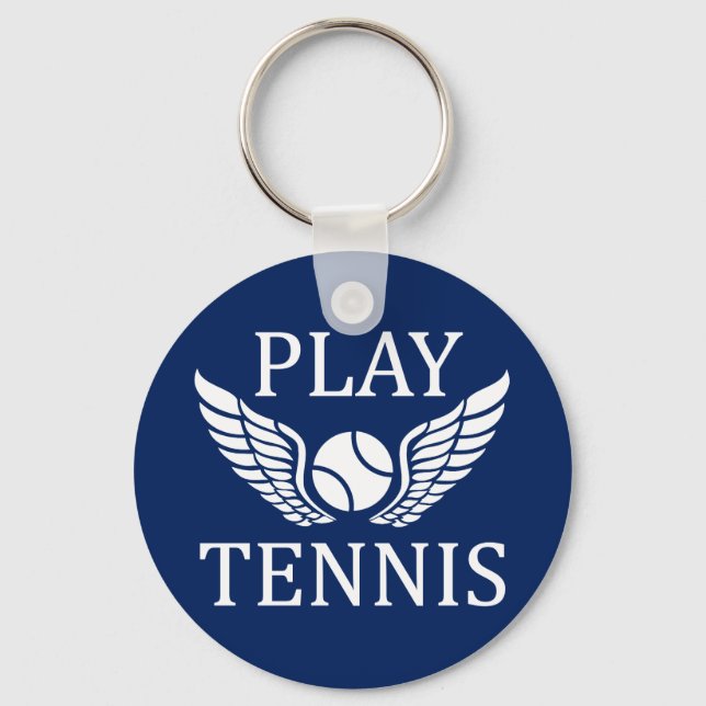 Tennis spielen schlüsselanhänger (Vorderseite)