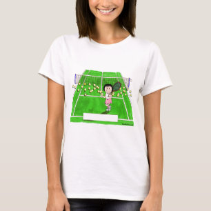 Tennis-Spieler, Frau - personalisiertes T-Shirt