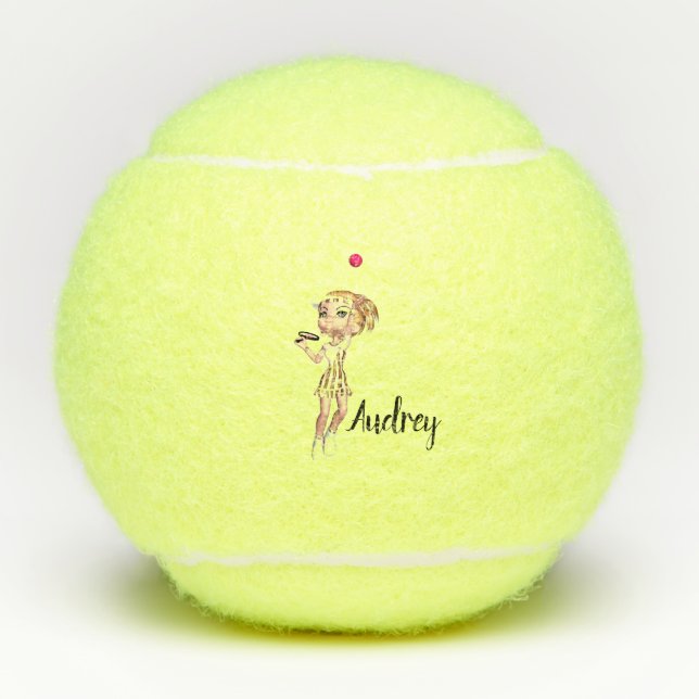 Tennis-Spieler Tennisbälle (Vorderseite)