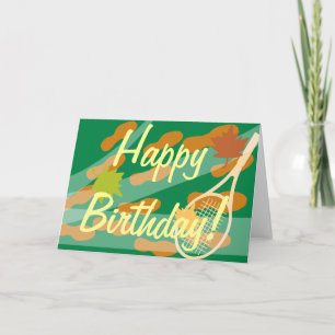 Tennis Sport Carte d'anniversaire Design