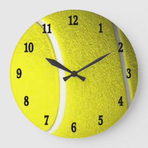 Tennis Sport Horloge murale avec chiffres noirs