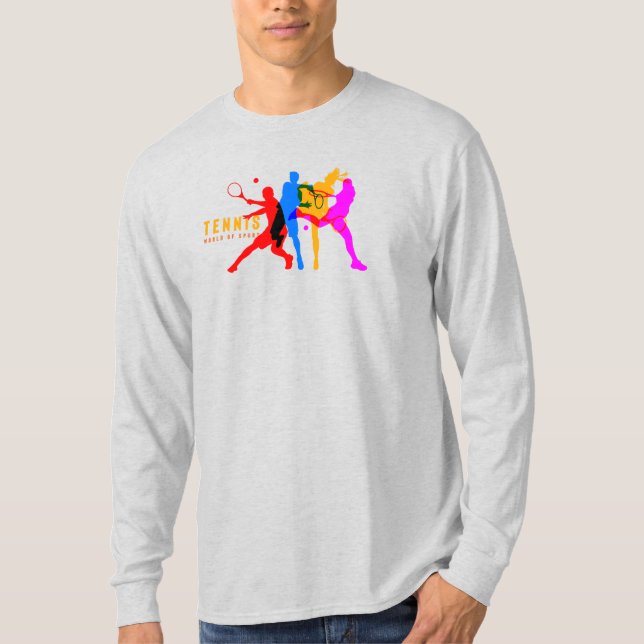 Tennis Sport | Lange Schlange des T - Shirt (Vorderseite)