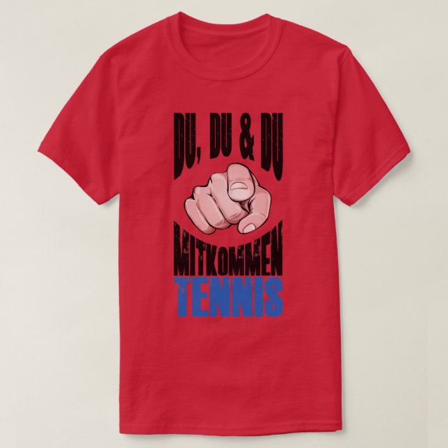 Tennis Sport Player Fans Trainergeschenk T-Shirt (Design vorne)