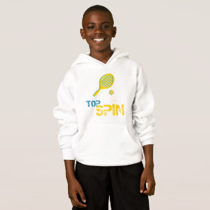 Tennis Sport Pop Kunst, Grün & Gelb Racket & Ball Hoodie