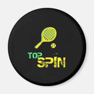 Tennis Sport Pop Kunst, Grün & Gelb Racket & Ball Magnet