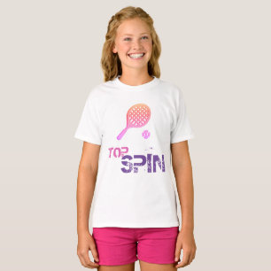 Tennis Sport Pop Kunst, Rosa & Lila Racket & Ball T-Shirt