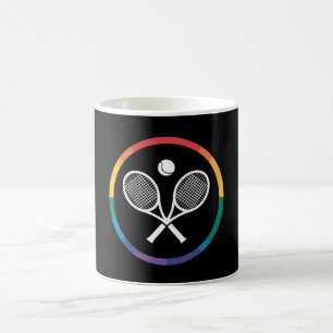 Tennis Sport Regenbogen LGBTQ Schwulenstolz Verbün Kaffeetasse