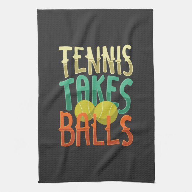 Tennis Sport Tennis Spielgeschenk Geschirrtuch (Vertikal)