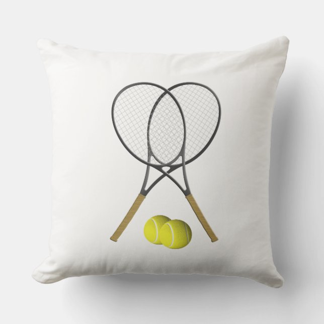 Tennis Sport Thema Kissen Für Draußen (Vorderseite)