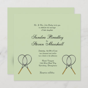 Tennis Sport Thème Mariage Invitations