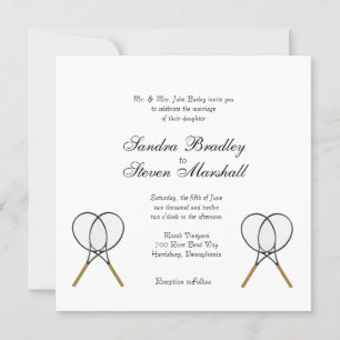 Tennis Sport Thème Mariage Invitations