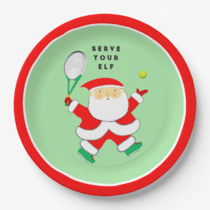 Tennis-Sport-Weihnachtsfeier-Papierteller Pappteller