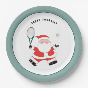 Tennis-Sport-Weihnachtsfeier-Papierteller Pappteller