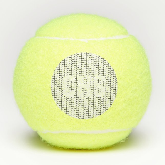 Tennis Sports Net School INITIALS Liebe Spielspass Tennisbälle (Vorderseite)